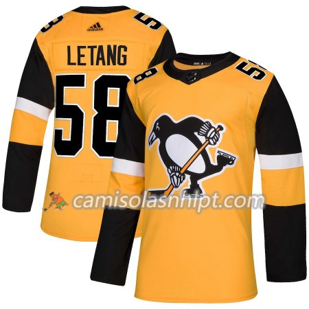 Camisola Pittsburgh Penguins Kris Letang 58 Adidas 2018-2019 Alternate Authentic - Homem